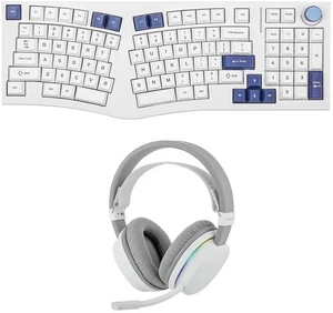 Feker Alice98 Ergonomic 98 Keys Custom Mechanical Keyboard with Aula G7 Gaming Headset Feker Alice98 Ergonomic 98 Keys Custom Mechanical Keyboard with Aula G7 Gaming Headset