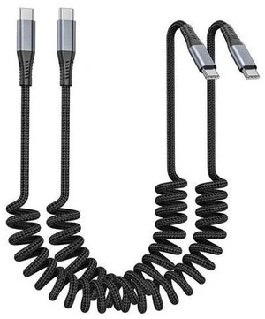 USB C to USB C Cable 2Pack 3ft Coiled USB C Cable for Car 60W Fast Charging Retractable Nylon Braided USB-C Car Charger Cord for iPhone 17/16/15/Plus/Pro/Pro Max USB C to USB C Cable 2Pack 3ft Coiled USB C Cable for Car 60W Fast Charging Retractable Nylon Braided USB-C Car Charger Cord for iPhone 17/16/15/Plus/Pro/Pro Max