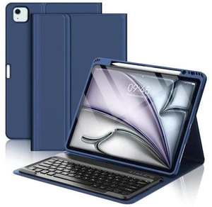 iPad Air 13 inch Case Keyboard, Detachable Wireless Keyboard for iPad Air 13 M2 2024, Smart Folio iPad Air 13'' Keyboard with Pencil Holder, Rechargeable Keyboard Cover for 2024 iPad Air 13, Navy Blue iPad Air 13 inch Case Keyboard, Detachable Wireless Keyboard for iPad Air 13 M2 2024, Smart Folio iPad Air 13'' Keyboard with Pencil Holder, Rechargeable Keyboard Cover for 2024 iPad Air 13, Navy Blue