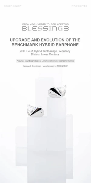 Moondrop Blessing 3 in Ear Earphones 2DD+4BA Hybrid Triple Range Frequency Division in Ear Monitors 0.78 2pin IEM Earbuds Moondrop Blessing 3 in Ear Earphones 2DD+4BA Hybrid Triple Range Frequency Division in Ear Monitors 0.78 2pin IEM Earbuds