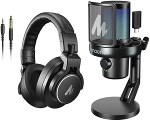 Wireless AI Microphone DM40 Pro + Professional Studio Monitor Headphone MH700 Wireless AI Microphone DM40 Pro + Professional Studio Monitor Headphone MH700