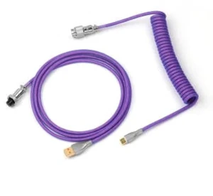 Mix 1.8m Coiled Type-C to USB A TPU Mechanical Keyboard Space Cable with Detachable Aviator Connector for Gaming Keyboard and Cellphone(Purple) Mix 1.8m Coiled Type-C to USB A TPU Mechanical Keyboard Space Cable with Detachable Aviator Connector for Gaming Keyboard and Cellphone(Purple)