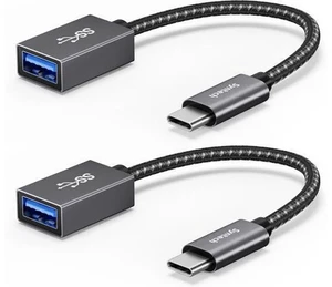USB C to USB Adapter 2 Pack USB C to USB 3 10Gbps Type C Thunderbolt 3 to USB Female Adapter OTG Cable Compatible with iPhone 17/16/15 Pro Max iPad mini 6 MacBook Pro/Air Space Gray USB C to USB Adapter 2 Pack USB C to USB 3 10Gbps Type C Thunderbolt 3 to USB Female Adapter OTG Cable Compatible with iPhone 17/16/15 Pro Max iPad mini 6 MacBook Pro/Air Space Gray