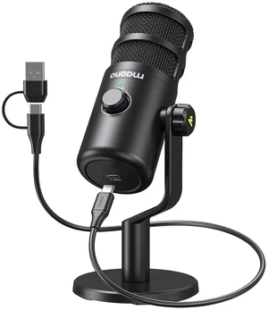USB Dynamic Microphone, Podcast Recording Microphone with Gain Knob, Plug & Play, Metal Structure, V USB Dynamic Microphone, Podcast Recording Microphone with Gain Knob, Plug & Play, Metal Structure, V