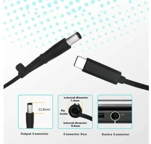 Fast charging cable 20V 7.4 x5.0mm For HP Power Plug PD To Usb 3.1 Type C Usb-C male Charge Cable Fast charging cable 20V 7.4 x5.0mm For HP Power Plug PD To Usb 3.1 Type C Usb-C male Charge Cable
