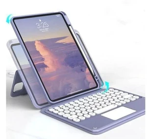 HENGHUI Magnetic Keyboard Case for iPad Air 5 2022/ Air 4 10.9 inch 2020/ iPad Pro 11 Vertical Keyboard Case with Touchpad Cute Color Keyboard Clear Back Cover Detachable Keyboard (PurpleGray) HENGHUI Magnetic Keyboard Case for iPad Air 5 2022/ Air 4 10.9 inch 2020/ iPad Pro 11 Vertical Keyboard Case with Touchpad Cute Color Keyboard Clear Back Cover Detachable Keyboard (PurpleGray)