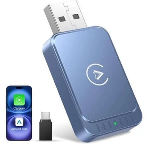 Wireless Carplay Adapter & Android Auto Wireless Adapter 2-in-1 Fast & Stable Carplay Wireless Adapter Convert Wired to Wireless Car Play Adapter for iOS 10+/Android 11+ (Blue) Wireless Carplay Adapter & Android Auto Wireless Adapter 2-in-1 Fast & Stable Carplay Wireless Adapter Convert Wired to Wireless Car Play Adapter for iOS 10+/Android 11+ (Blue)