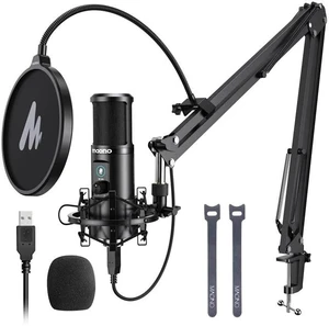 USB Recording Microphone Kit, Professional Condenser Microphone for PC with One-Touch Mute and Mic G USB Recording Microphone Kit, Professional Condenser Microphone for PC with One-Touch Mute and Mic G