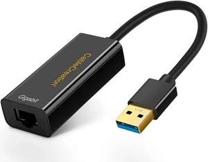 USB 3.0 Network Adapter, CableCreation Gold Plated USB to RJ45 Gigabit Ethernet Adapter Supporting 10/100/1000 Mbps Ethernet for Windows, Mac, macOS X, Black USB 3.0 Network Adapter, CableCreation Gold Plated USB to RJ45 Gigabit Ethernet Adapter Supporting 10/100/1000 Mbps Ethernet for Windows, Mac, macOS X, Black