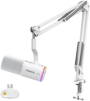 PD100W Wireless USB Dynamic Microphone, Gaming PC Mic with One-Click Noise Reduction,Mute Button,Cus PD100W Wireless USB Dynamic Microphone, Gaming PC Mic with One-Click Noise Reduction,Mute Button,Cus