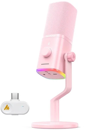 PD100W Wireless USB Dynamic Microphone, Gaming PC Mic with One-Click Noise Reduction,Mute Button,Cus PD100W Wireless USB Dynamic Microphone, Gaming PC Mic with One-Click Noise Reduction,Mute Button,Cus