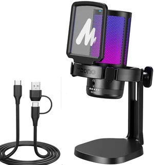 DGM20 USB Gaming Microphone for PC, Noise Cancellation Condenser Mic with RGB Lights for Streaming, DGM20 USB Gaming Microphone for PC, Noise Cancellation Condenser Mic with RGB Lights for Streaming,