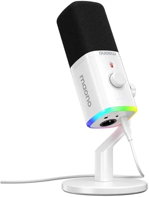 USB/XLR Podcasting Microphone for PC, Gaming Streaming Dynamic Mic with Mute Button, RGB, Desktop St USB/XLR Podcasting Microphone for PC, Gaming Streaming Dynamic Mic with Mute Button, RGB, Desktop St