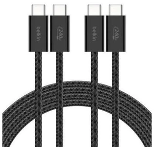 USB C to USB C Cable ?2-Pack 6.6ft 240W - Type C Charger iPhone Charger Cord Soft Braided Flexible for iPhone 17 Galaxy S25 Pixel 10 MacBook Chromebook iPad Pro Switch C Black USB C to USB C Cable ?2-Pack 6.6ft 240W - Type C Charger iPhone Charger Cord Soft Braided Flexible for iPhone 17 Galaxy S25 Pixel 10 MacBook Chromebook iPad Pro Switch C Black