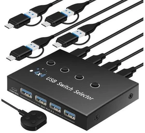 usb switch 3 computers 4 computers,usb switcher 2 computers share keyboard mouse switch, USB 3.0 switch USB-A&C cable usb c switch selector,usb km switch,With USB-A&C cable and desktop controller usb switch 3 computers 4 computers,usb switcher 2 computers share keyboard mouse switch, USB 3.0 switch USB-A&C cable usb c switch selector,usb km switch,With USB-A&C cable and desktop controller