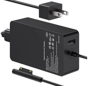 Surface Pro Laptop Charger 65W Compatible with Microsoft Surface Pro 7, 10, 9, 8, 7+, 6, 5, 4, 3, X, Windows Surface Laptop 6, 5, 4, 3, 2, 1, Surface Go Tablet, Surface Book 3, 2, 1, Support 44W, 36W Surface Pro Laptop Charger 65W Compatible with Microsoft Surface Pro 7, 10, 9, 8, 7+, 6, 5, 4, 3, X, Windows Surface Laptop 6, 5, 4, 3, 2, 1, Surface Go Tablet, Surface Book 3, 2, 1, Support 44W, 36W