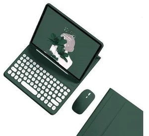 kaidisen Keyboard Case for Galaxy Tab S6 Lite 10.4 inch Case with Keyboard and Bluetooth Mouse, Detachable Candy Color Keyboard Cover Round Key,Dark Green kaidisen Keyboard Case for Galaxy Tab S6 Lite 10.4 inch Case with Keyboard and Bluetooth Mouse, Detachable Candy Color Keyboard Cover Round Key,Dark Green