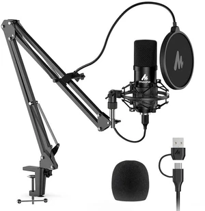 USB Microphone, 192KHZ/24Bit Plug & Play PC Computer Podcast Condenser Cardioid Metal Mic Kit with P USB Microphone, 192KHZ/24Bit Plug & Play PC Computer Podcast Condenser Cardioid Metal Mic Kit with P