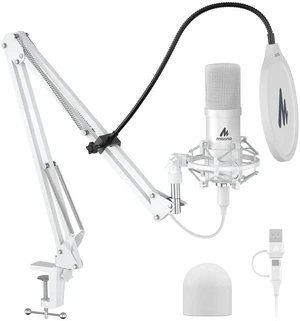 USB Microphone, 192kHz/24bit Plug & Play PC Computer Podcast Condenser Cardioid Metal Mic Kit with P USB Microphone, 192kHz/24bit Plug & Play PC Computer Podcast Condenser Cardioid Metal Mic Kit with P