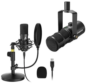 AU-A04T USB Microphone with PD400X Dynamic Microphone Bundle for Podcast, Studio, Streaming, YouTube AU-A04T USB Microphone with PD400X Dynamic Microphone Bundle for Podcast, Studio, Streaming, YouTube