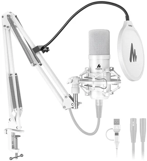 XLR/USB Podcast Condenser Microphone, 192kHz/24Bit Plug & Play PC Computer Cardioid Metal Mic Kit wi XLR/USB Podcast Condenser Microphone, 192kHz/24Bit Plug & Play PC Computer Cardioid Metal Mic Kit wi