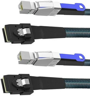 SAS to Mini SAS Adapter Cable, 2 Pack 1M/3.28FT SFF-8644 to SFF-8087 Storage Extension Cable, High-Speed Data Transfer for HDD/SSD, RAID Arrays, Servers, and Storage Systems SAS to Mini SAS Adapter Cable, 2 Pack 1M/3.28FT SFF-8644 to SFF-8087 Storage Extension Cable, High-Speed Data Transfer for HDD/SSD, RAID Arrays, Servers, and Storage Systems