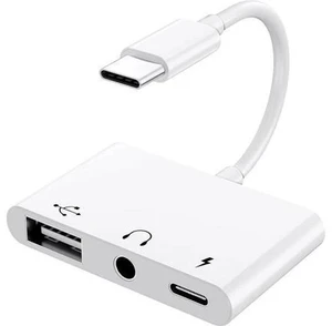 USB C to 3.5mm Jack Headphone Adapter with Charger OTG Cable Adapter Type C to Aux Audio Earphones Splitter for Galaxy S22 Ultra S21 S20 i-Pad Pro Air Pixel 4 Laptops USB C to 3.5mm Jack Headphone Adapter with Charger OTG Cable Adapter Type C to Aux Audio Earphones Splitter for Galaxy S22 Ultra S21 S20 i-Pad Pro Air Pixel 4 Laptops