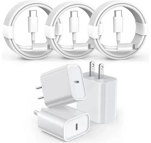 3 Pack Fast Charger iPhone MFi Certified6FT iPhone Charger Fast Charging USB C Block Wall Adapter 6 Foot Type C to Lightning Cable for iPhone 14 Pro Max/14 Plus/13 Pro/12/12Pro/11/XS/X AirPods 3 Pack Fast Charger iPhone MFi Certified6FT iPhone Charger Fast Charging USB C Block Wall Adapter 6 Foot Type C to Lightning Cable for iPhone 14 Pro Max/14 Plus/13 Pro/12/12Pro/11/XS/X AirPods