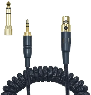 Braided Coiled Female Mini XLR to 3.5mm 1/4 Stereo Audio TRS Plug Headphone Replacement Cable with 1/8" to 6.35mm Adapter - Compatible with Beyerdynamic AKG, Gold Plated, 13 Feet(4m) Braided Coiled Female Mini XLR to 3.5mm 1/4 Stereo Audio TRS Plug Headphone Replacement Cable with 1/8" to 6.35mm Adapter - Compatible with Beyerdynamic AKG, Gold Plated, 13 Feet(4m)