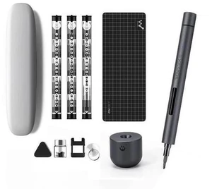 Mini Electric Screwdriver, 3 LED Lights, Rechargeable Screwdriver Powered Cordless Electric Screwdriver Set with 56 Screw Bits, USB Charging Cable and Magnetizer Mini Electric Screwdriver, 3 LED Lights, Rechargeable Screwdriver Powered Cordless Electric Screwdriver Set with 56 Screw Bits, USB Charging Cable and Magnetizer