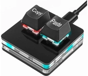 USB Mini 2 Key Keypad 2-Key Copy Paste Keyboard OSU Keypad HotSwap One Handed Mechanical Gaming Keyboard with USB Cable for Accounting Working or Rhythm Games USB Mini 2 Key Keypad 2-Key Copy Paste Keyboard OSU Keypad HotSwap One Handed Mechanical Gaming Keyboard with USB Cable for Accounting Working or Rhythm Games