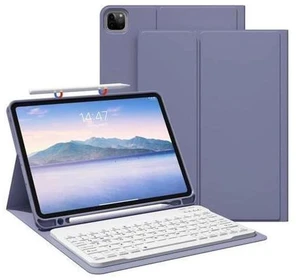 GKABXY Keyboard Case for iPad Pro 11 inch (4th/3rd/2nd/1st Gen) 2022/2021/2020/2018, Detachable Wireless Bluetooth Keyboard Case with Pencil Holder for iPad Pro 11", Auto Sleep/Wake (Purple Gray) GKABXY Keyboard Case for iPad Pro 11 inch (4th/3rd/2nd/1st Gen) 2022/2021/2020/2018, Detachable Wireless Bluetooth Keyboard Case with Pencil Holder for iPad Pro 11", Auto Sleep/Wake (Purple Gray)