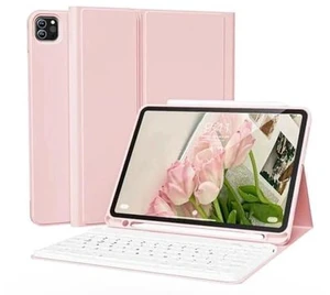 KVTVOU Keyboard Case for iPad Pro 11 Inch 4th Generation/Pro 3rd Gen/Pro 2nd Gen with Pencil Holder, Folio Detachable Wireless Bluetooth Keyboard & Flip Stand Case for iPad Pro 11 Inch, Pink KVTVOU Keyboard Case for iPad Pro 11 Inch 4th Generation/Pro 3rd Gen/Pro 2nd Gen with Pencil Holder, Folio Detachable Wireless Bluetooth Keyboard & Flip Stand Case for iPad Pro 11 Inch, Pink