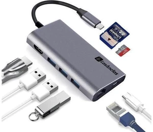USB C Hub Ethernet Multiport Adapter, LasAnclas 8-in-1 USB C Docking Station 4K HDMI, 100W PD, 3 USB 3.0, 1Gbps LAN USB C Dongle, SD/TF Reader USB C Dock for MacBook Air/Pro,iPad Pro 2021 USB C Hub Ethernet Multiport Adapter, LasAnclas 8-in-1 USB C Docking Station 4K HDMI, 100W PD, 3 USB 3.0, 1Gbps LAN USB C Dongle, SD/TF Reader USB C Dock for MacBook Air/Pro,iPad Pro 2021