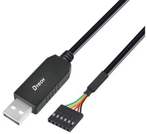 DTECH 6ft USB to TTL Serial Cable 3.3V 6 Pin UART Adapter Genuine FTDI FT232RL Chip Debug Cord Compatible with Windows 11 10 8 7 Linux MAC OS 6Pin 3v3 Level Signal 2.54mm Dupont Female Header DTECH 6ft USB to TTL Serial Cable 3.3V 6 Pin UART Adapter Genuine FTDI FT232RL Chip Debug Cord Compatible with Windows 11 10 8 7 Linux MAC OS 6Pin 3v3 Level Signal 2.54mm Dupont Female Header