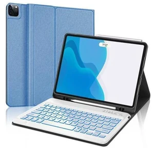 iPad Air 13 inch Case with Keyboard (M2, 2024), Keyboard Case for iPad 12.9" 6th 2022/5th 2021/4th 2020/3rd 2018, Detachable Bluetooth Keyboard, 7 Colors Backlit, Slim Folio Cover with Pen Holder Blue iPad Air 13 inch Case with Keyboard (M2, 2024), Keyboard Case for iPad 12.9" 6th 2022/5th 2021/4th 2020/3rd 2018, Detachable Bluetooth Keyboard, 7 Colors Backlit, Slim Folio Cover with Pen Holder Blue