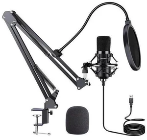USB Microphone Kit: Plug & Play USB Computer Mic Cardioid Podcast Condenser Microphone Kit, PC Streaming Mic are suitable for Youtube, Streaming, Recording Music, Live Streaming and Gaming USB Microphone Kit: Plug & Play USB Computer Mic Cardioid Podcast Condenser Microphone Kit, PC Streaming Mic are suitable for Youtube, Streaming, Recording Music, Live Streaming and Gaming