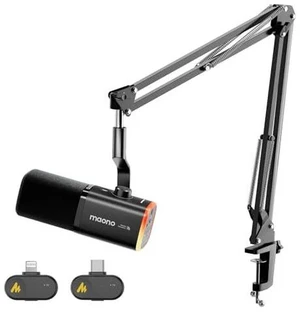 PD100WS Wireless Gaming Microphone for PC,iPhone, Android Phone,PC,Boom Mic with USB-C/Lightning Rec PD100WS Wireless Gaming Microphone for PC,iPhone, Android Phone,PC,Boom Mic with USB-C/Lightning Rec