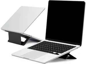 Laptop Stand for Desk Adhesive Airflow Laptop Cooling Riser for Heat Dissipation with 2 Adjustable Viewing Angles Foldable & Portable Computer Stand Compatible with Laptops 11-16 Jet Black Laptop Stand for Desk Adhesive Airflow Laptop Cooling Riser for Heat Dissipation with 2 Adjustable Viewing Angles Foldable & Portable Computer Stand Compatible with Laptops 11-16 Jet Black