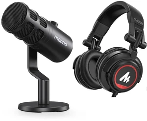 USB Dynamic Microphone, Podcast Recording Mic with Gain Knob, Metal Structure, Voice-Isolating Techn USB Dynamic Microphone, Podcast Recording Mic with Gain Knob, Metal Structure, Voice-Isolating Techn