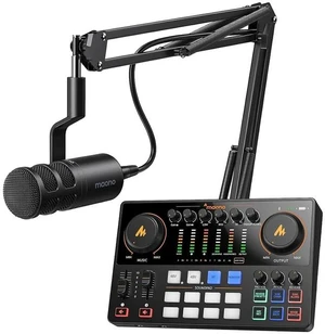 Podcast Equipment Bundle: Audio Interface, XLR Dynamic Mic with Dual XLR Input, Quick to Mute, Noise Podcast Equipment Bundle: Audio Interface, XLR Dynamic Mic with Dual XLR Input, Quick to Mute, Noise
