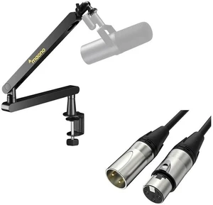Microphone Arm Stand and 6FT XLR Cable Set,Metal Heavy Duty Mic Stand with Desk Clamp,XLR Interface Microphone Arm Stand and 6FT XLR Cable Set,Metal Heavy Duty Mic Stand with Desk Clamp,XLR Interface