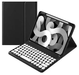kaitesi iPad Mini 6 2021 Keyboard Case with Pencil Charging Holder - 8.3 Inch Keyboard Case for iPad Mini 6th Generation, Detachable BT Color Keyboard Cover Round Button (Black) kaitesi iPad Mini 6 2021 Keyboard Case with Pencil Charging Holder - 8.3 Inch Keyboard Case for iPad Mini 6th Generation, Detachable BT Color Keyboard Cover Round Button (Black)