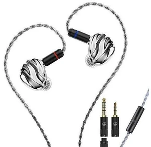 Shell 3DD+1Planar in-Ear Headphone 2Pin Detachable Cable Design Interchangeable Filter Nozzles (with mic) Shell 3DD+1Planar in-Ear Headphone 2Pin Detachable Cable Design Interchangeable Filter Nozzles (with mic)