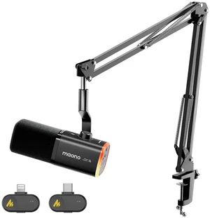 PD100W Wireless Microphone for iPhone, Android Phone,PC, with USB-C/Lightning RX,Noise Cancelling, R PD100W Wireless Microphone for iPhone, Android Phone,PC, with USB-C/Lightning RX,Noise Cancelling, R