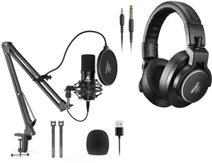 USB Microphone, 192KHZ/24Bit Plug & Play PC Computer Podcast Condenser Cardioid Metal Mic Kit with P USB Microphone, 192KHZ/24Bit Plug & Play PC Computer Podcast Condenser Cardioid Metal Mic Kit with P