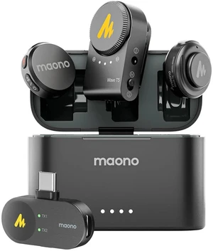 Wave T5 Magnetic Wireless Lavalier Microphone for Content Creators | Mini Lapel Mic with AI Powered Wave T5 Magnetic Wireless Lavalier Microphone for Content Creators | Mini Lapel Mic with AI Powered