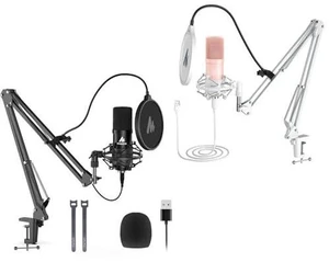 USB Microphone Kit, 192KHZ/24Bit Plug & Play PC Computer Podcast Condenser Cardioid Metal Mic Kit wi USB Microphone Kit, 192KHZ/24Bit Plug & Play PC Computer Podcast Condenser Cardioid Metal Mic Kit wi