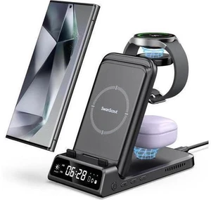 Charging Station for S24 Ultra, Wireless Charger for Galaxy S24+/S24/S23 Ultra/S23/S22/Note 20, Galaxy Watch 6/6 Classic/5/5 Pro/4, Galaxy Buds 2 Pro/Pro (for Travel) Charging Station for S24 Ultra, Wireless Charger for Galaxy S24+/S24/S23 Ultra/S23/S22/Note 20, Galaxy Watch 6/6 Classic/5/5 Pro/4, Galaxy Buds 2 Pro/Pro (for Travel)