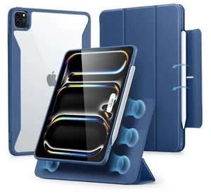ESR for iPad Pro 11 Inch Case M4(2024), iPad Pro 11 Case with Pencil Holder, Removable Magnetic Cover, Vertical Stand, Fully Supports Pencil Pro and Pencil(USB-C), Rebound 360 Series, Dark Blue ESR for iPad Pro 11 Inch Case M4(2024), iPad Pro 11 Case with Pencil Holder, Removable Magnetic Cover, Vertical Stand, Fully Supports Pencil Pro and Pencil(USB-C), Rebound 360 Series, Dark Blue